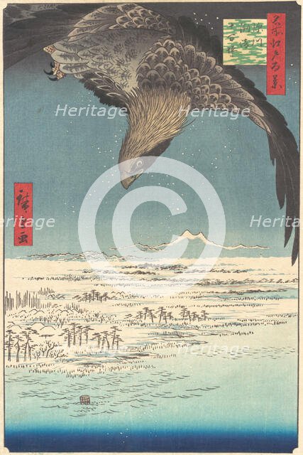 “Jumantsubo Plain at Fukagawa Susaki,” from the series One Hundred Famous Views of Edo (Me..., 1856. Creator: Ando Hiroshige.