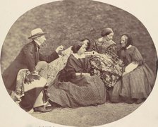 [Mathias Höusermann, Marie Antoine, Elise Höusermann, and Pepe Wöss], 1850s-60s. Creator: Franz Antoine.