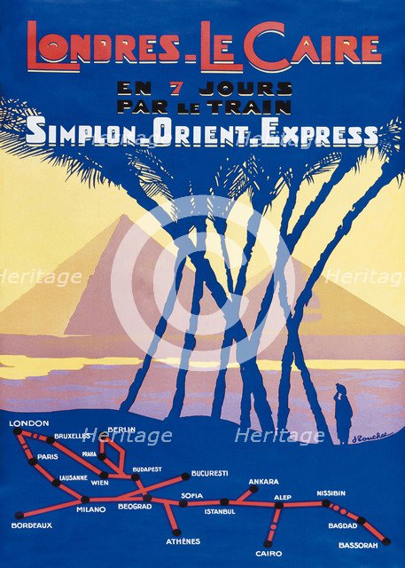 Simplon-Orient-Express, Londres-le Caire, c. 1930.