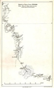 'Route to Petra from Teyaha', c1915. Creator: Stanford's Geographical Establishment.