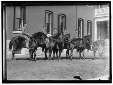 Fort Myer, unidentified group of officers on horseback, between 1909 and 1914. Creator: Harris & Ewing.