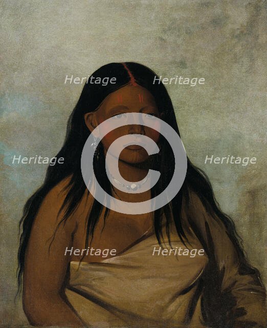 Shé-de-ah, Wild Sage, a Wichita Woman, 1834. Creator: George Catlin.