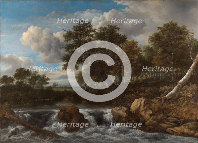 Landscape with Waterfall, c.1668. Creator: Jacob van Ruisdael.