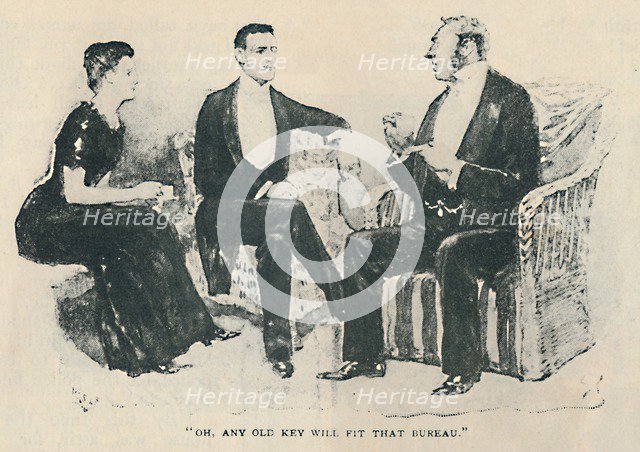 'Oh, Any Old Key Will Fit That Bureau', 1892. Artist: Sidney E Paget.