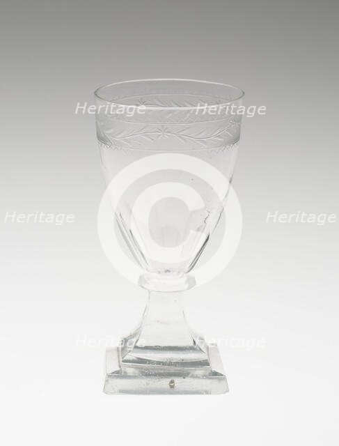 Dwarf Ale Glass, England, 1750/1850. Creator: Unknown.