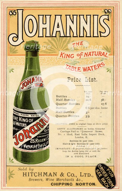 Johannis water, 19th century. Artist: Unknown