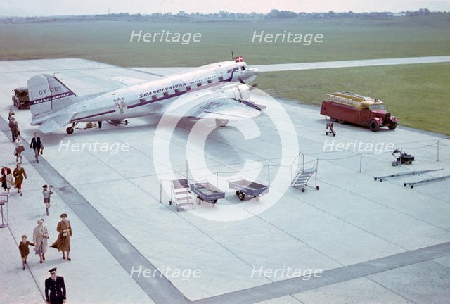 A Douglas DC-3, DDL's Sten Viking at Bulltofta Airport, Malmo, Sweden, 1960s. Creator: Unknown.