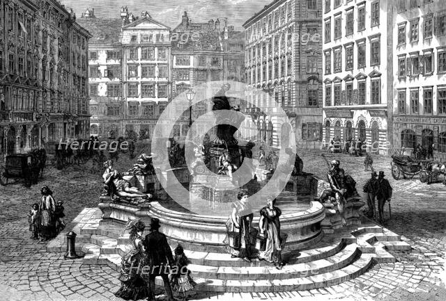The Fountain of Raphael Donner in the Neumarkt, Vienna, 1873. Creator: Unknown.