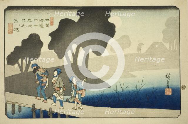 No. 37: Miyanokoshi, from the series "Sixty-nine Stations of the Kisokaido (Kisokaido..., c.1835/38. Creator: Ando Hiroshige.