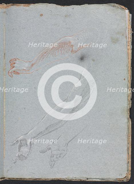 Verona Sketchbook: Study of hands and arms (page 29), 1760. Creator: Francesco Lorenzi (Italian, 1723-1787).