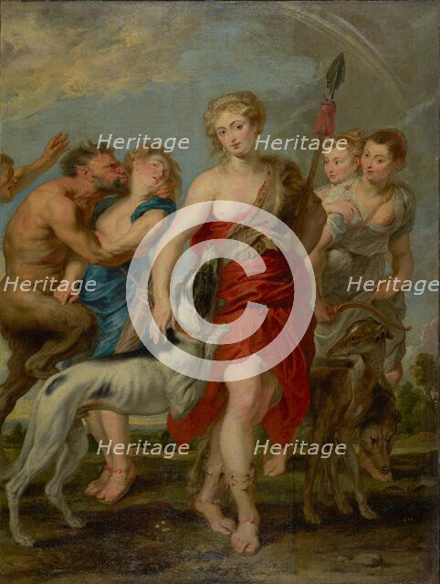 Diana and Her Nymphs on the Hunt, 1627-1628. Creator: Workshop of Peter Paul Rubens.