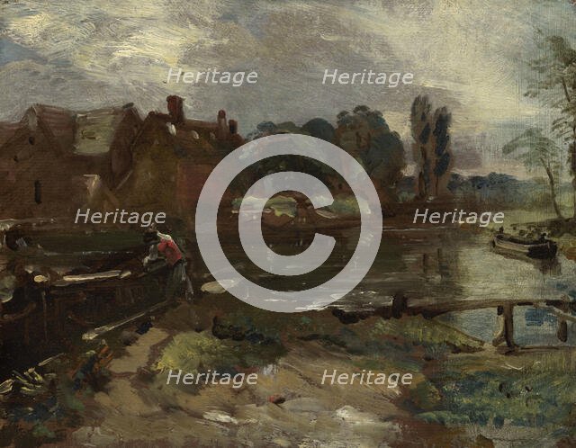 Flatford Mill From The Lock, c1810. Creator: John Constable.