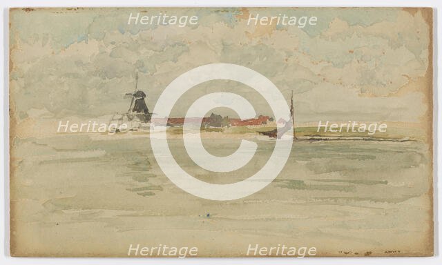 A Little Red Note - Dordrecht, 1884. Creator: James Abbott McNeill Whistler.