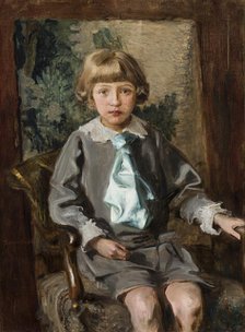 Portrait of Iwo Lominski as a Child, 1913. Creator: Teodor Axentowicz.