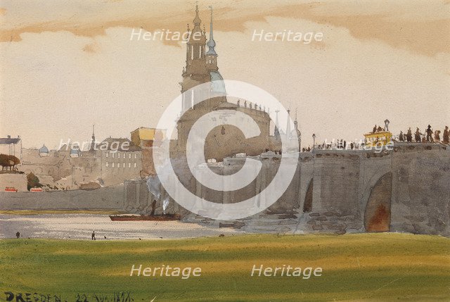 View of Dresden, 1898. Artist: Benois, Albert Nikolayevich (1852-1936)