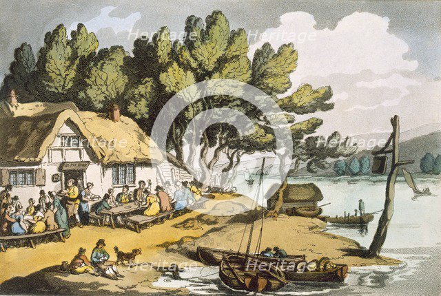View near Newport, Isle of Wight, pub. 1822. Creator: Thomas Rowlandson (1756-1827).