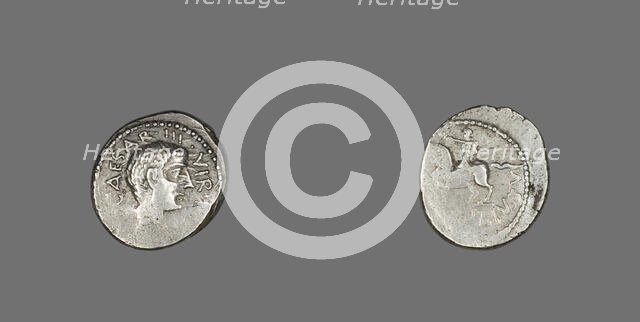 Denarius (Coin) Portraying Octavian, 41 BCE. Creator: Unknown.