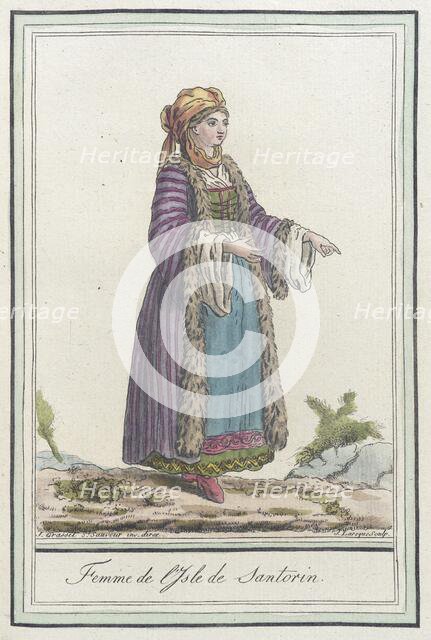 Costumes de Différents Pays, 'Femme de l'Isle de Santorin', c1797. Creator: Jacques Grasset de Saint-Sauveur.