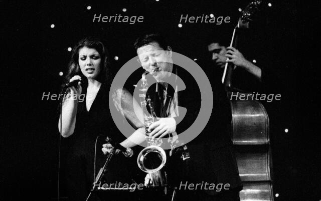 Jane Monheit and Paul Booth, Brecon Jazz Festival, Brecon, Powys, Wales, Aug 2001. Creator: Brian O'Connor.