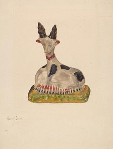 Chalkware Deer, c. 1937. Creator: H. Langden Brown.