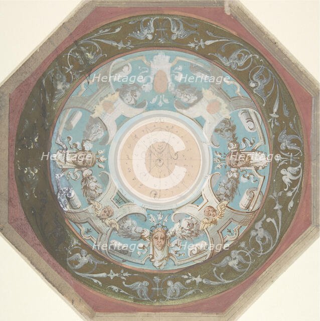 Design for Octagonal Ceiling, 19th century. Creator: Anon.