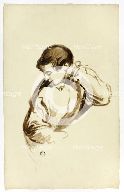 Boy Turning Sideways, Half-Length, c. 1830. Creators: Thomas Jones Barker, Thomas Barker.