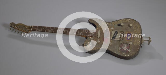 Voodoo Guitar "Marie" made by Don Moser with debris from Hurricane Katrina, 2005. Creator: Don Moser.