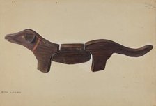 Pennsylvania German Toy Dachshund, c. 1937. Creator: Mina Lowry.
