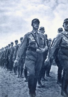 Marching SA Stormtroopers, Germany, c1925-1930. Artist: Unknown