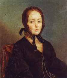 Portrait of Anna Kern, 1840. Artist: Arefov-Bagayev, Akim (active 1840s)