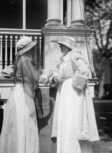 Red Cross Luncheon On General Scott's Lawn - Mrs. E.B. Mclean, Right, 1917. Creator: Harris & Ewing.