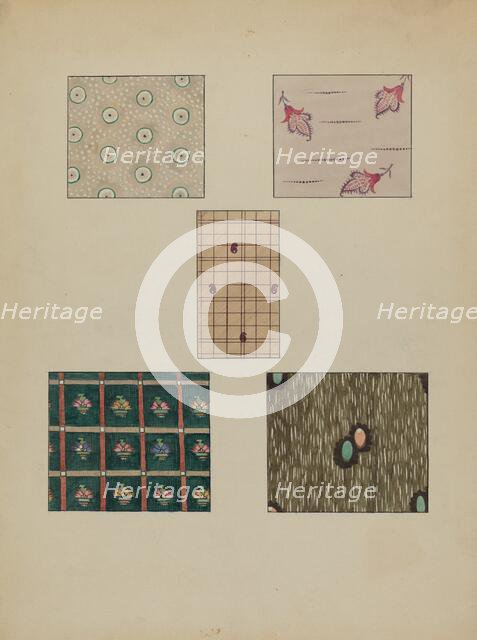 Printed Cottons, c. 1936. Creator: Millia Davenport.