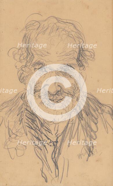 Old man, 1923. Creator: Arnold Peter Weisz-Kubincan.