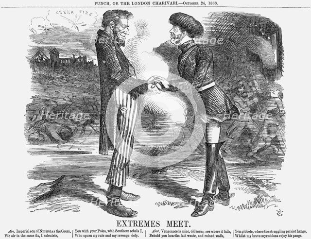 'Extremes Meet', 1863. Artist: John Tenniel