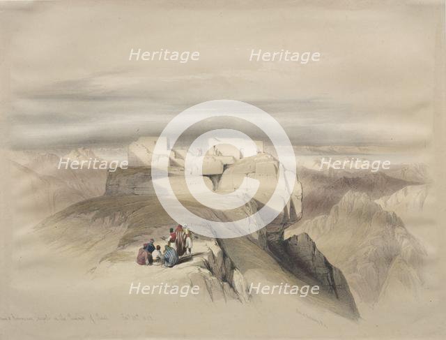 Christian and Mahomedan Chapels on the Summit of Sinai, 1839. Creator: David Roberts (British, 1796-1864).