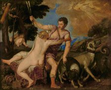 Venus and Adonis, about 1555-1560. Creator: Titian.