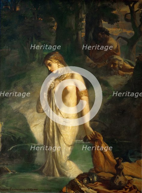 Susanna at her Bath. Artist: Chassériau, Théodore (1819-1856)