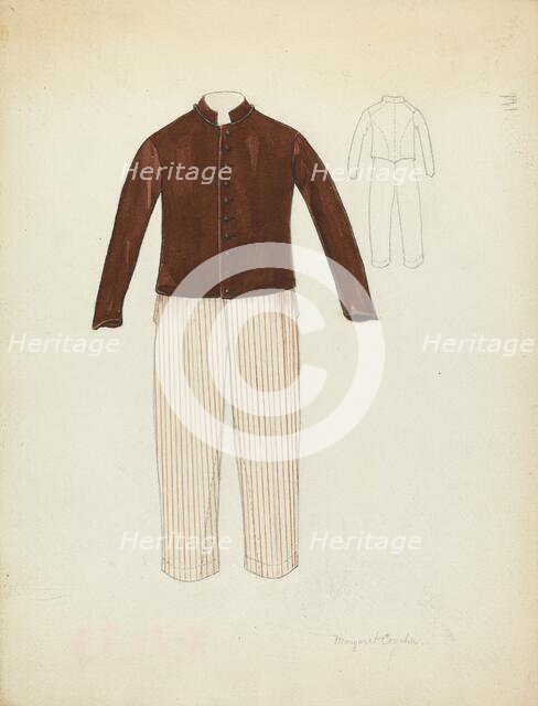 Pants and Coat, 1935/1942. Creator: Margaret Concha.