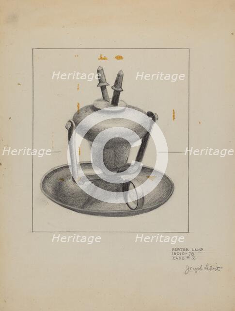 Lamp, 1935/1942. Creator: Joseph Leboit.