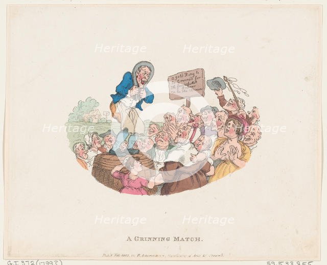 A Grinning Match, February 1, 1803., February 1, 1803. Creator: Thomas Rowlandson.