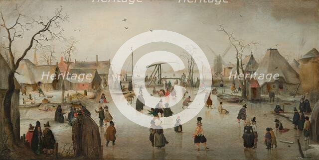 Ice-Skating in a Village, c.1610. Creator: Hendrick Avercamp.