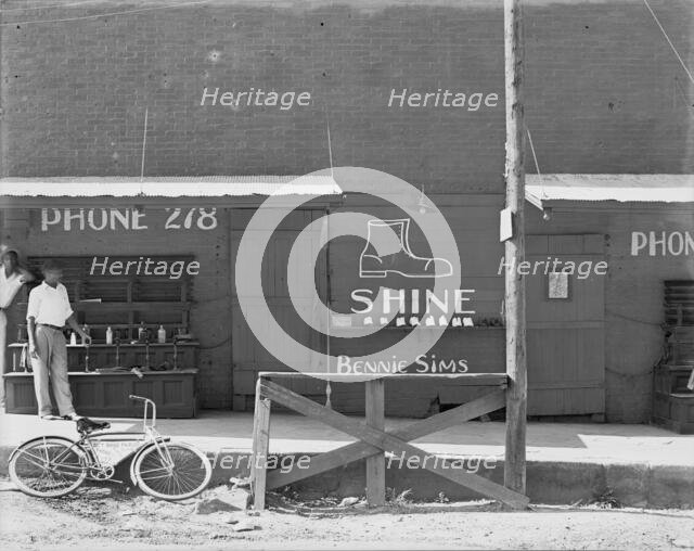 Shoeshine stand, Southeastern U.S., 1936. Creator: Walker Evans.
