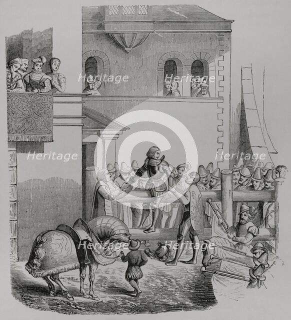 Degradation of a knight, 1877.  Creator: Unknown.