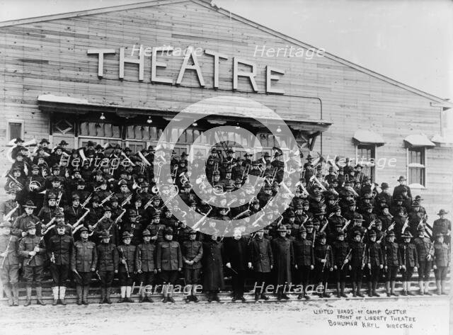 Camp Custer Military Bands, 1918. Creator: Unknown.