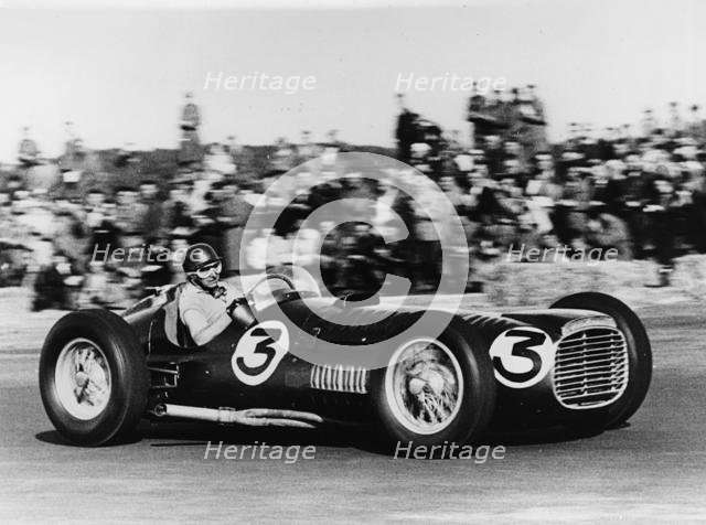 1953 BRM V16 driven by Fangio at Silverstone. Creator: Unknown.