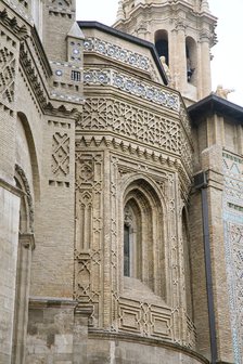 Exterior detail, La Seo Cathedral, Zaragoza, Spain, 2007. Artist: Samuel Magal