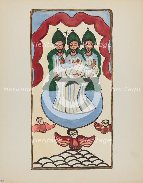 Plate 33: The Holy Trinity: From Portfolio "Spanish Colonial Designs of New Mexico", 1935/1942. Creator: Unknown.