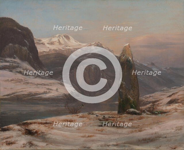 Winter at the Sognefjord, 1827. Creator: Johan Christian Dahl.