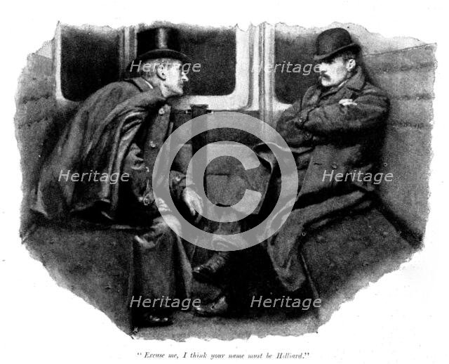 Eve's Ransom: "Excuse me, I think your name must be Hilliard", 1895. Creator: George Meisenbach.