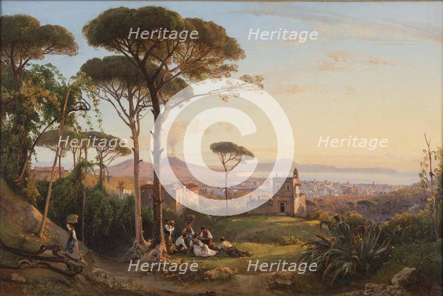 Naples seen from La Conocchia, 1844. Creator: Gigante, Giacinto (1806-1876).